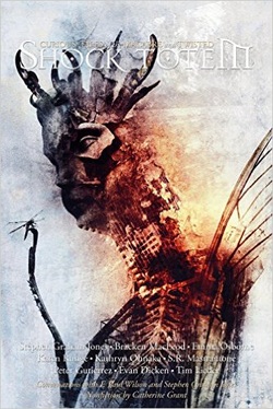 Shock Totem 9 Magazine cover. Strange creature with wooden head and flys wings.