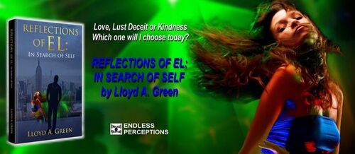 Reflections of EL book next to dancing woman dancing
