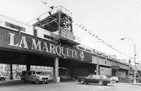 Elevated train area containing La Marqueta