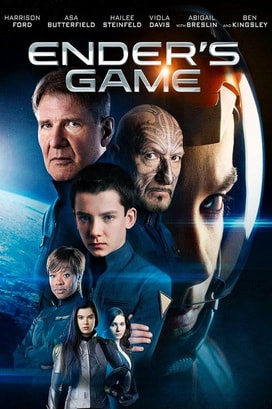 Ender's Game movie post with all lead characters