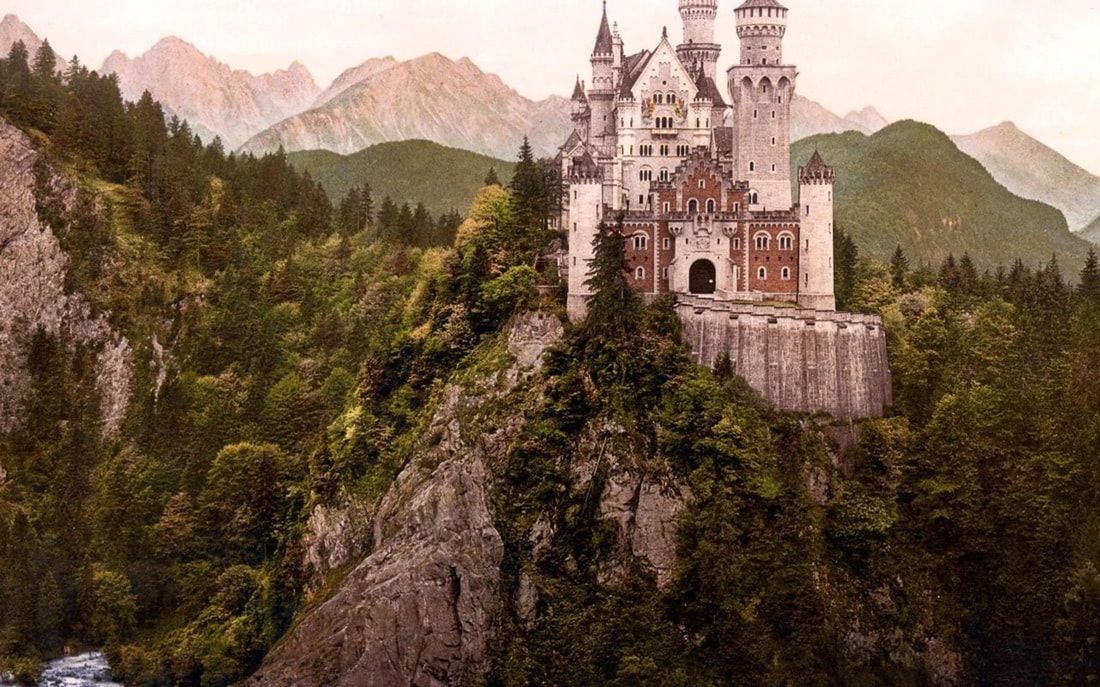medieval castle on the hill