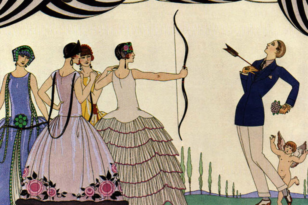 one of four women solution is to shoot cupid's arrow into man's chest