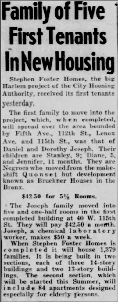 Article-1st-tenants-2-may-9-1952-daily-news