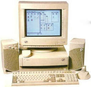 IBM computer with speakers