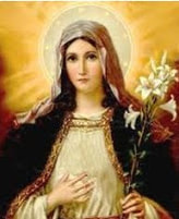 Saint with glow around head