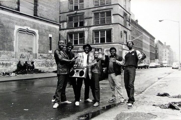 six guys and boom box at PS 170