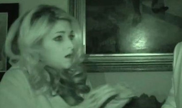 woman walking in the dark scared